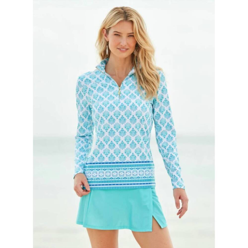 NEW CABANA LIFE 1/4 zip sport top in amalfi coast